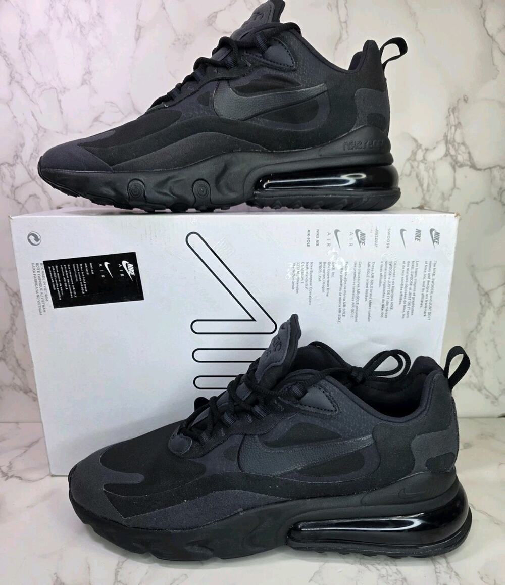 Nike Air Max 270 React 'Black Oil CI3866-003 Men’s Size 9 New
